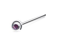 Spiral Silver Straight Nose Stud NSKA-669st 